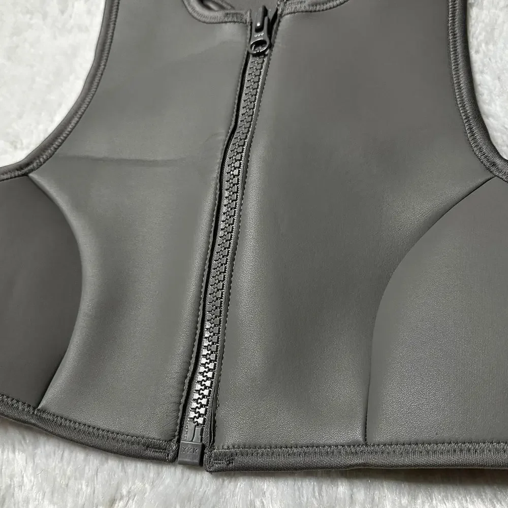 NWT Skims Rubberized Scuba High Neck Bikini Top Women’s XXS